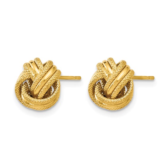 Leslie's 10K Knot Polished D/C Post Earrings