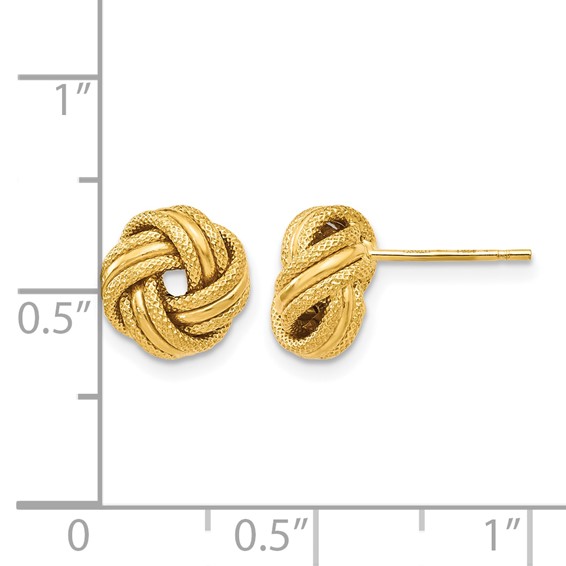 Leslie's 10K Knot Polished D/C Post Earrings