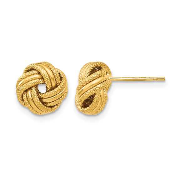Leslie's 10K Knot Polished D/C Post Earrings