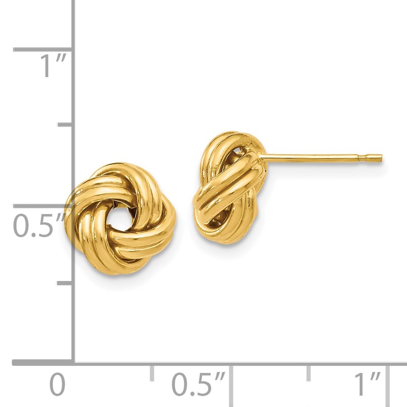 10K Polished Love Knot Post Earrings