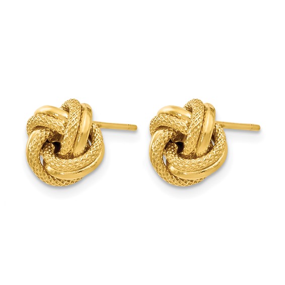 Leslie's 10K Polished D/C Love Knot Post Earrings