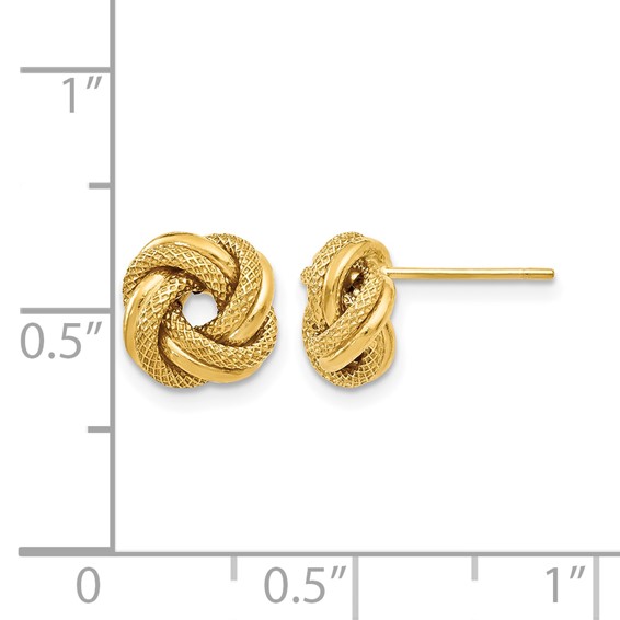 Leslie's 10K Polished D/C Love Knot Post Earrings