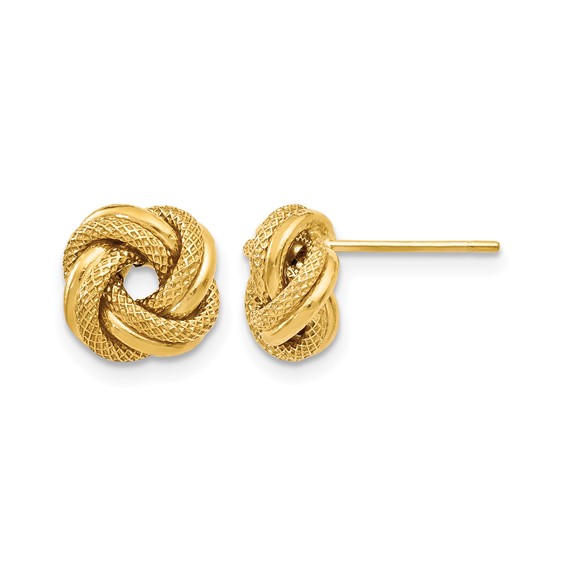 Leslie's 10K Polished D/C Love Knot Post Earrings