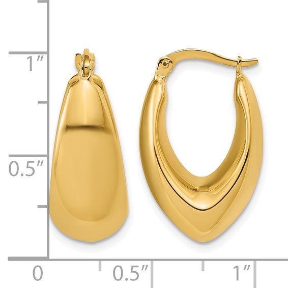 Leslie's Gold Polished Hoop Earrings