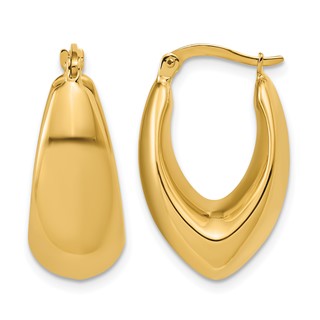 Leslie's Gold Polished Hoop Earrings