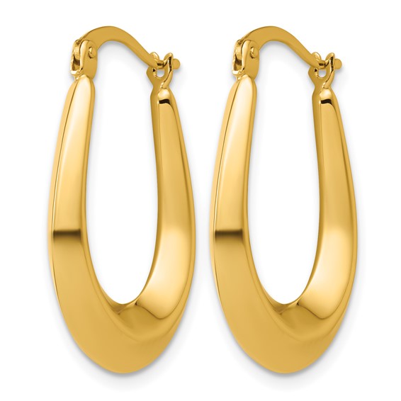 Leslie's 10K Polished Oval Hoop Earrings