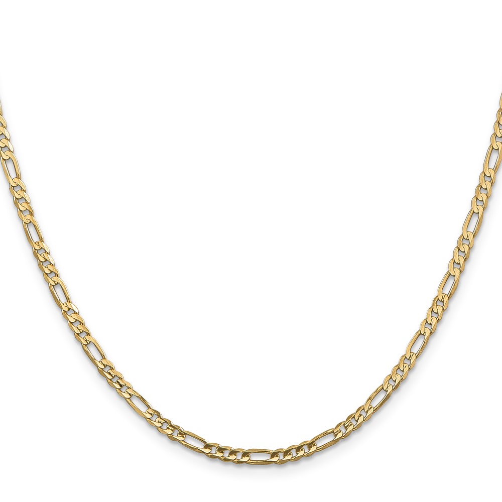 10k 3mm Concave Figaro Chain (10LF080-22)