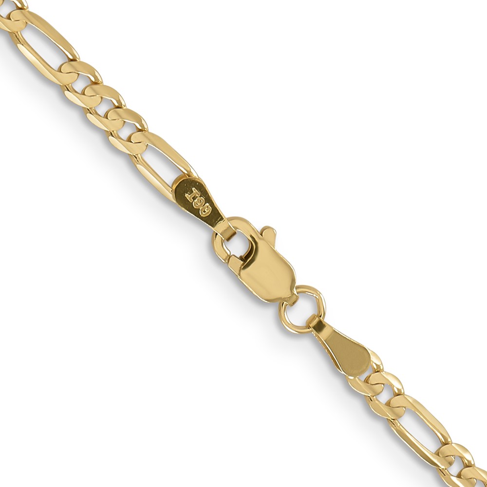 10k 3mm Concave Figaro Chain (10LF080-22)