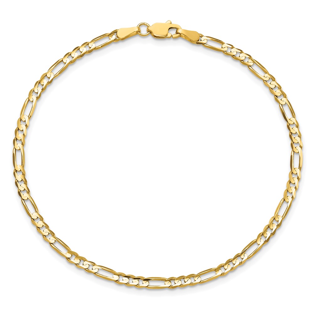 10k 3mm Concave Figaro Chain (10LF080-7)