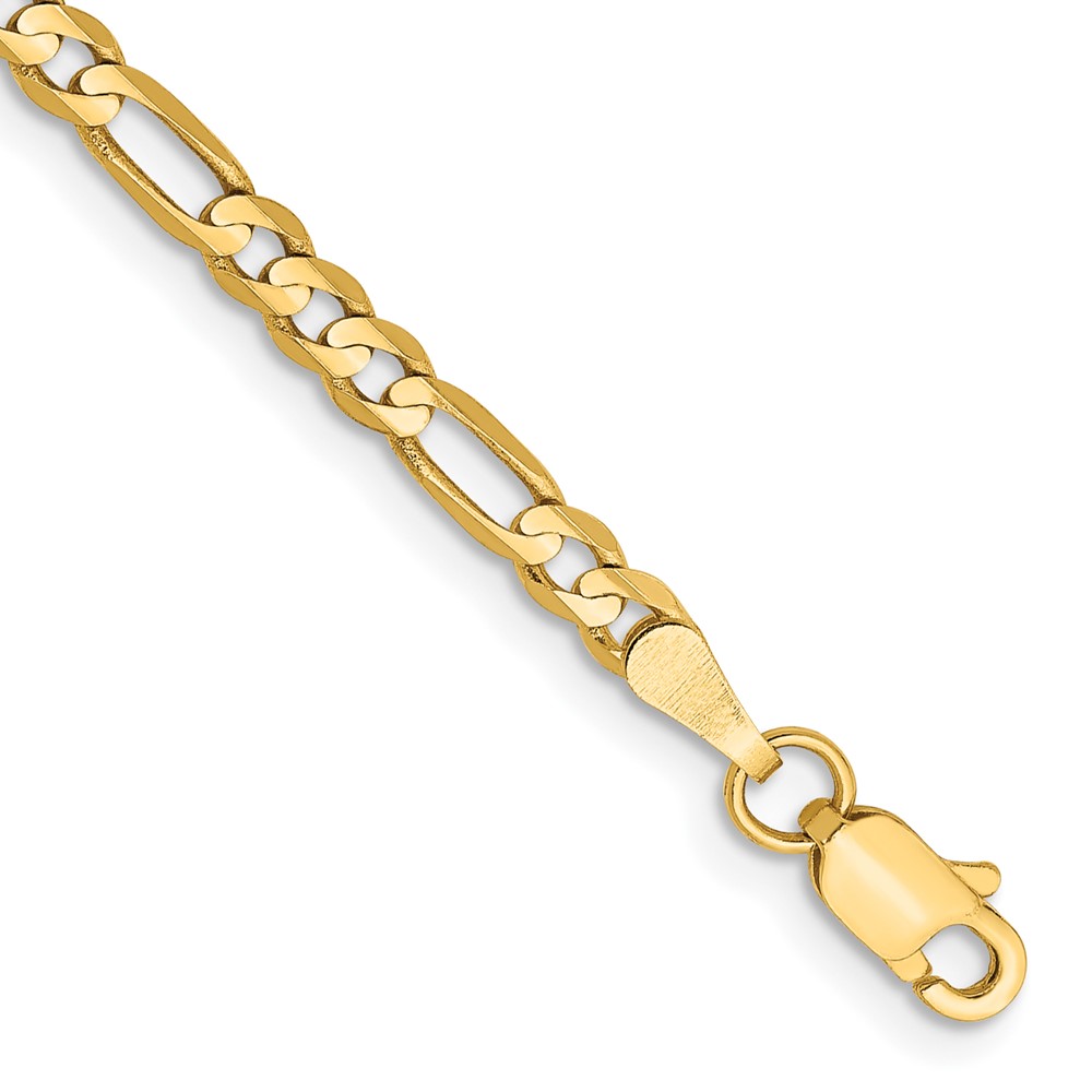 10k 3mm Concave Figaro Chain (10LF080-7)