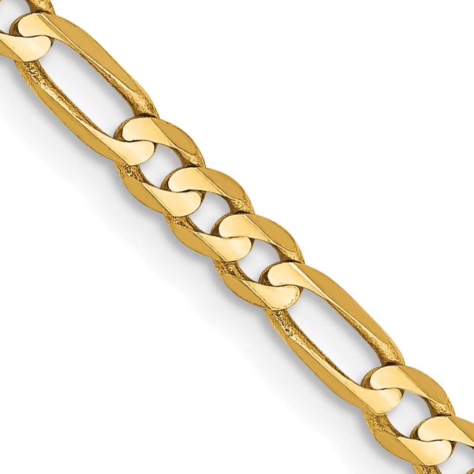 10k 3mm Concave Figaro Chain (10LF080-16)