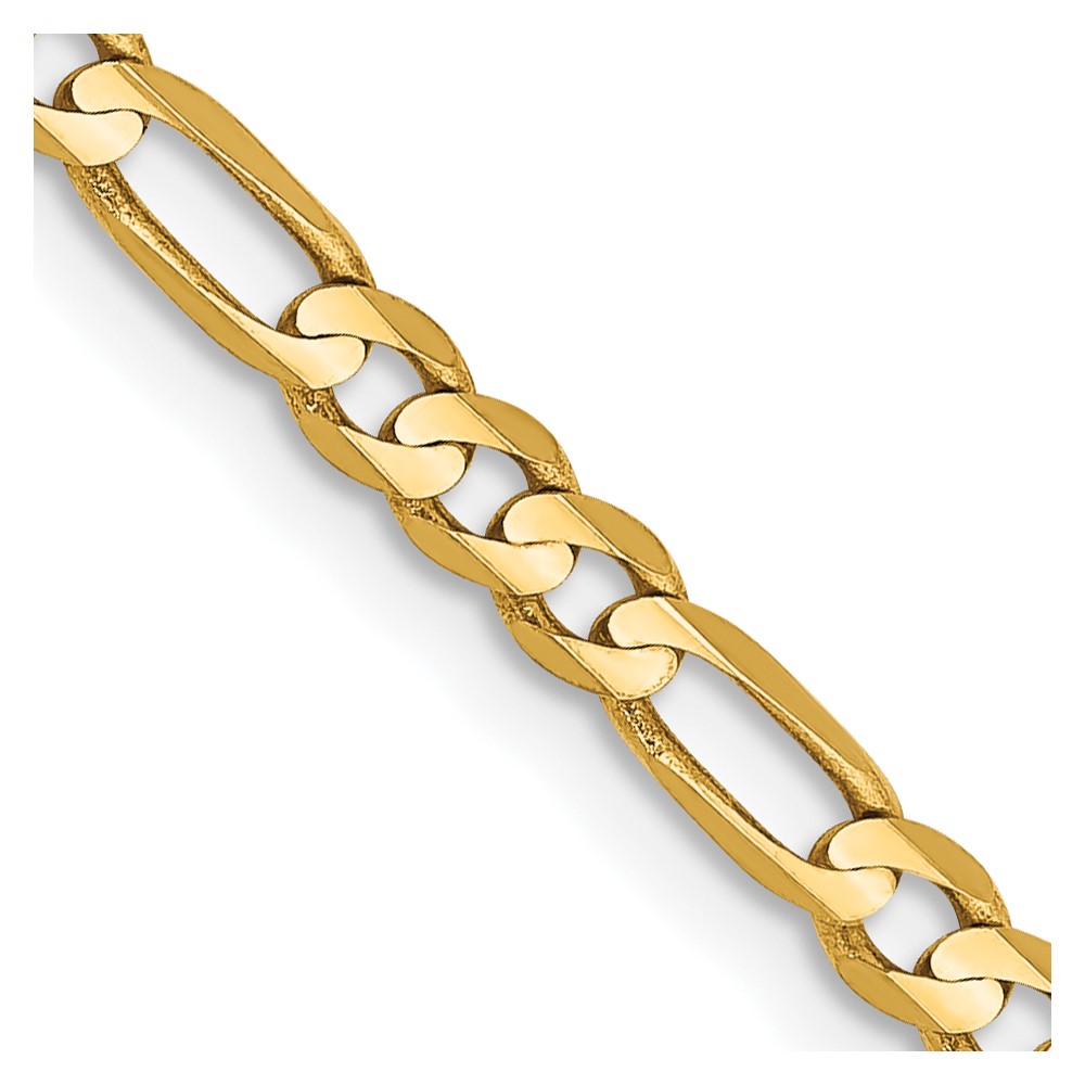 10k 3mm Concave Figaro Chain (10LF080-16)