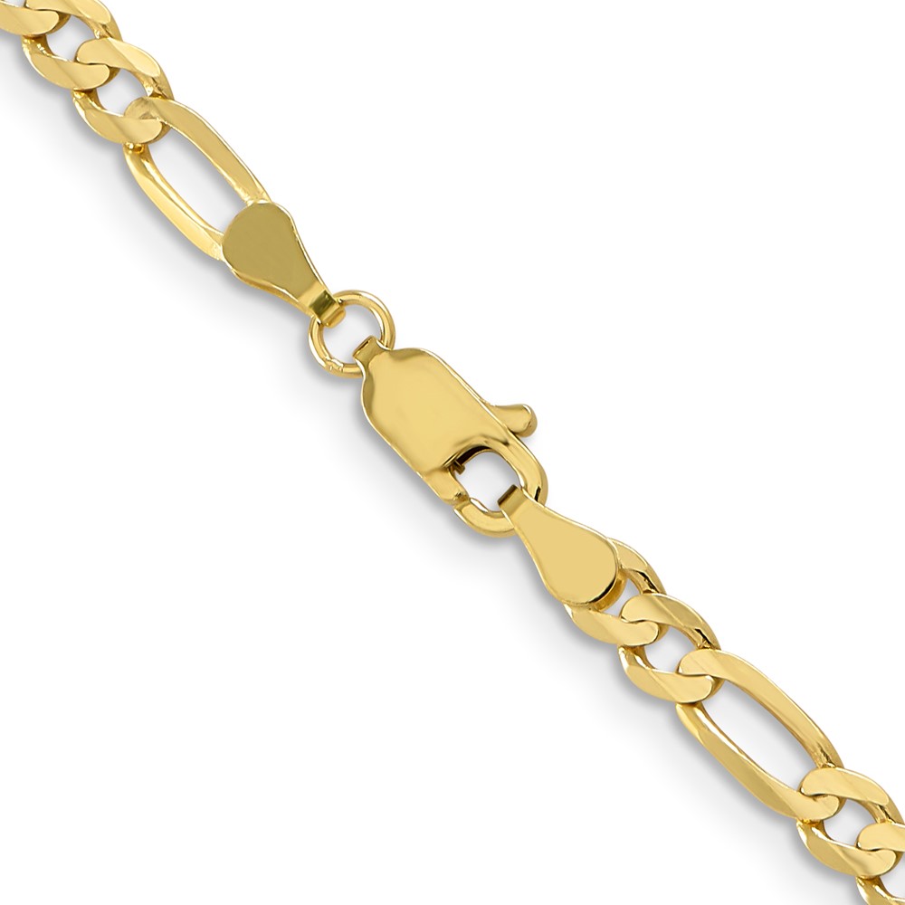 10k 4mm Concave Open Figaro Chain (10LF100-26)