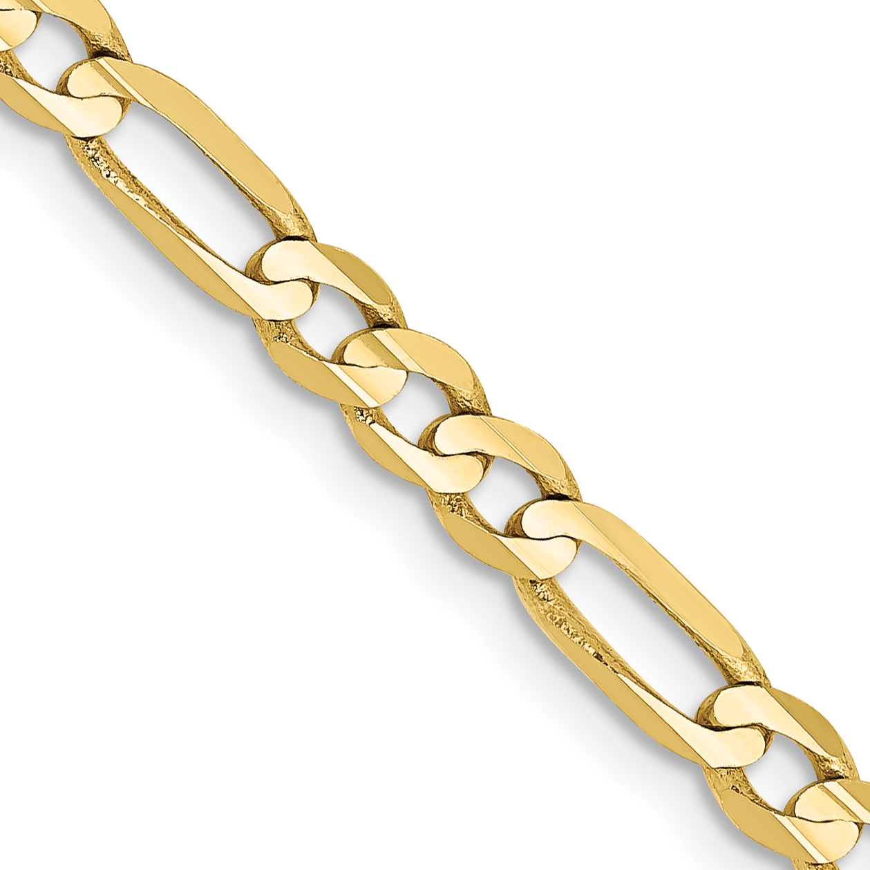10k 4mm Concave Open Figaro Chain (10LF100-16)