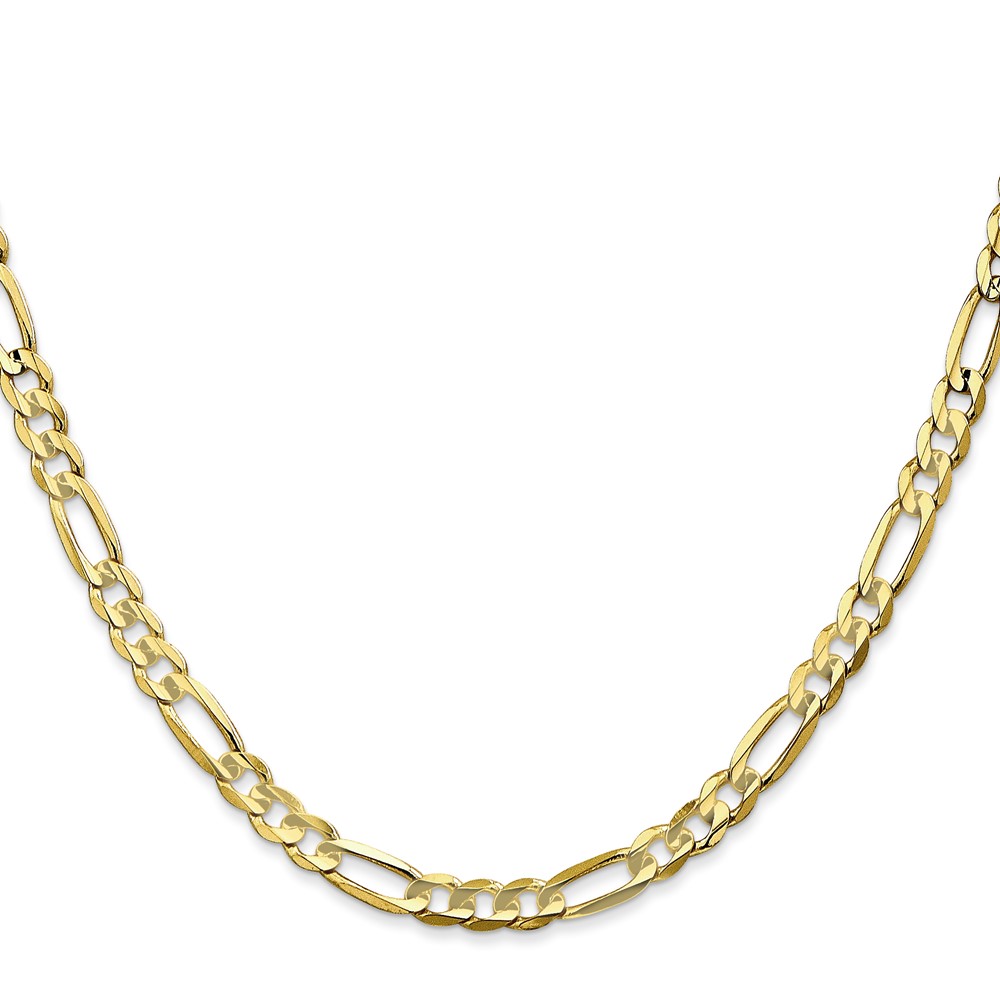 10k 4.5mm Concave Open Figaro Chain (10LF120-18)