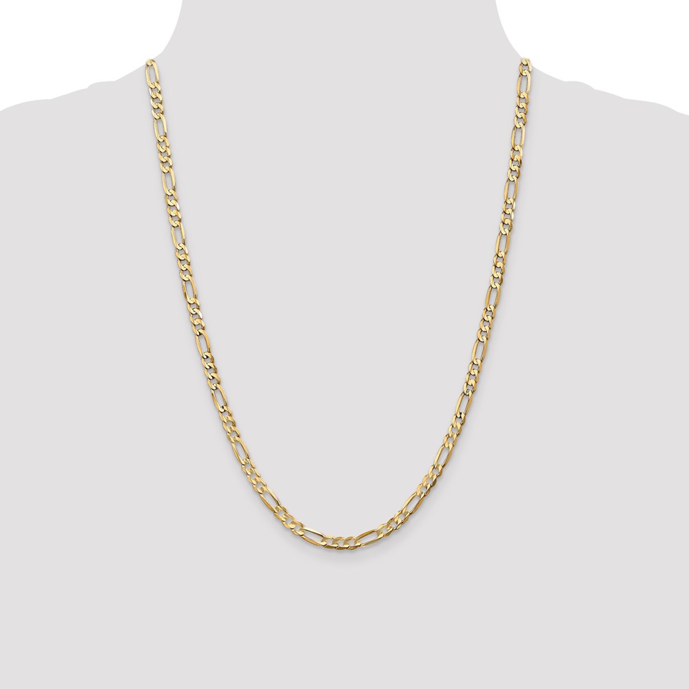 10k 4.5mm Concave Open Figaro Chain (10LF120-24)