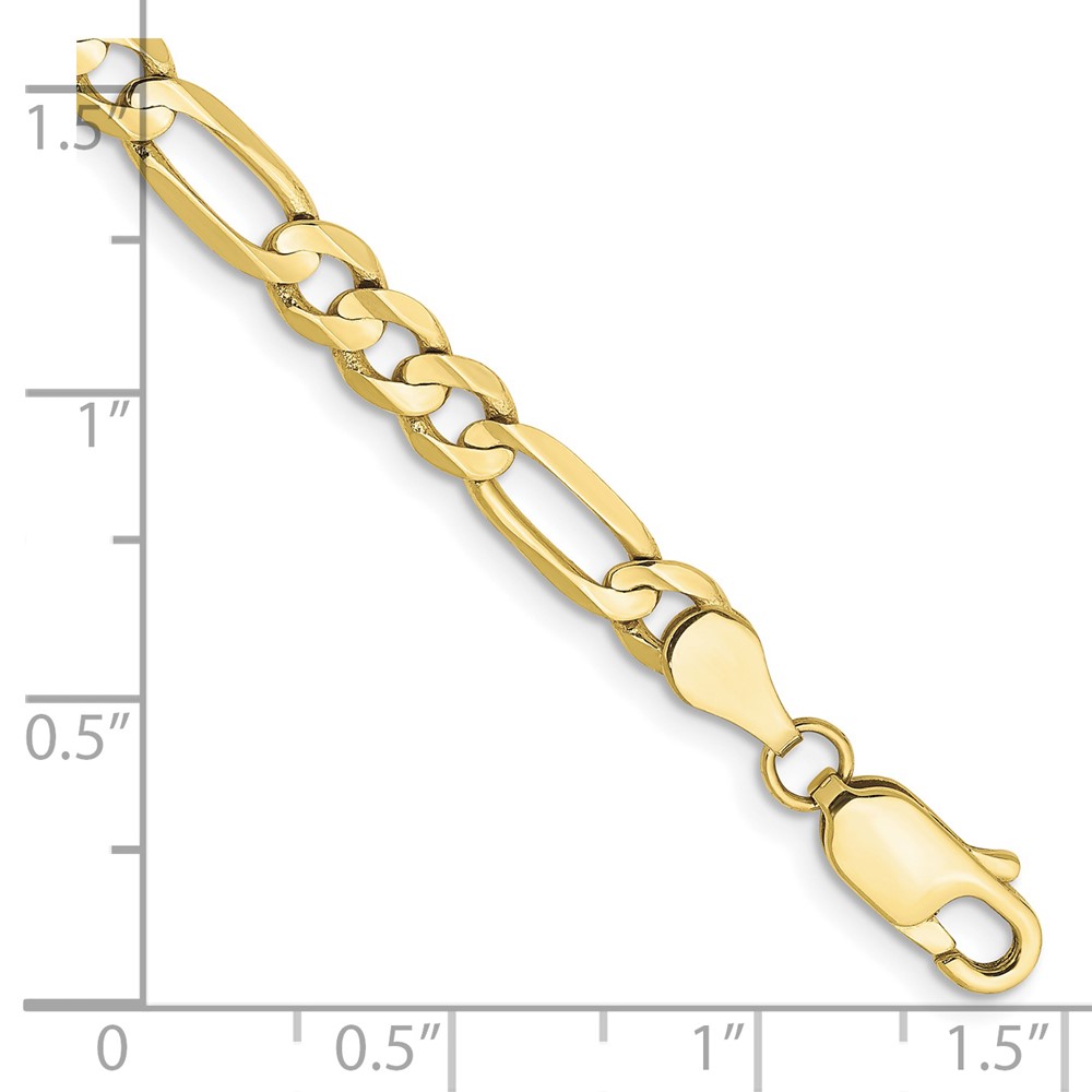 10k 4.5mm Concave Open Figaro Chain (10LF120-8)