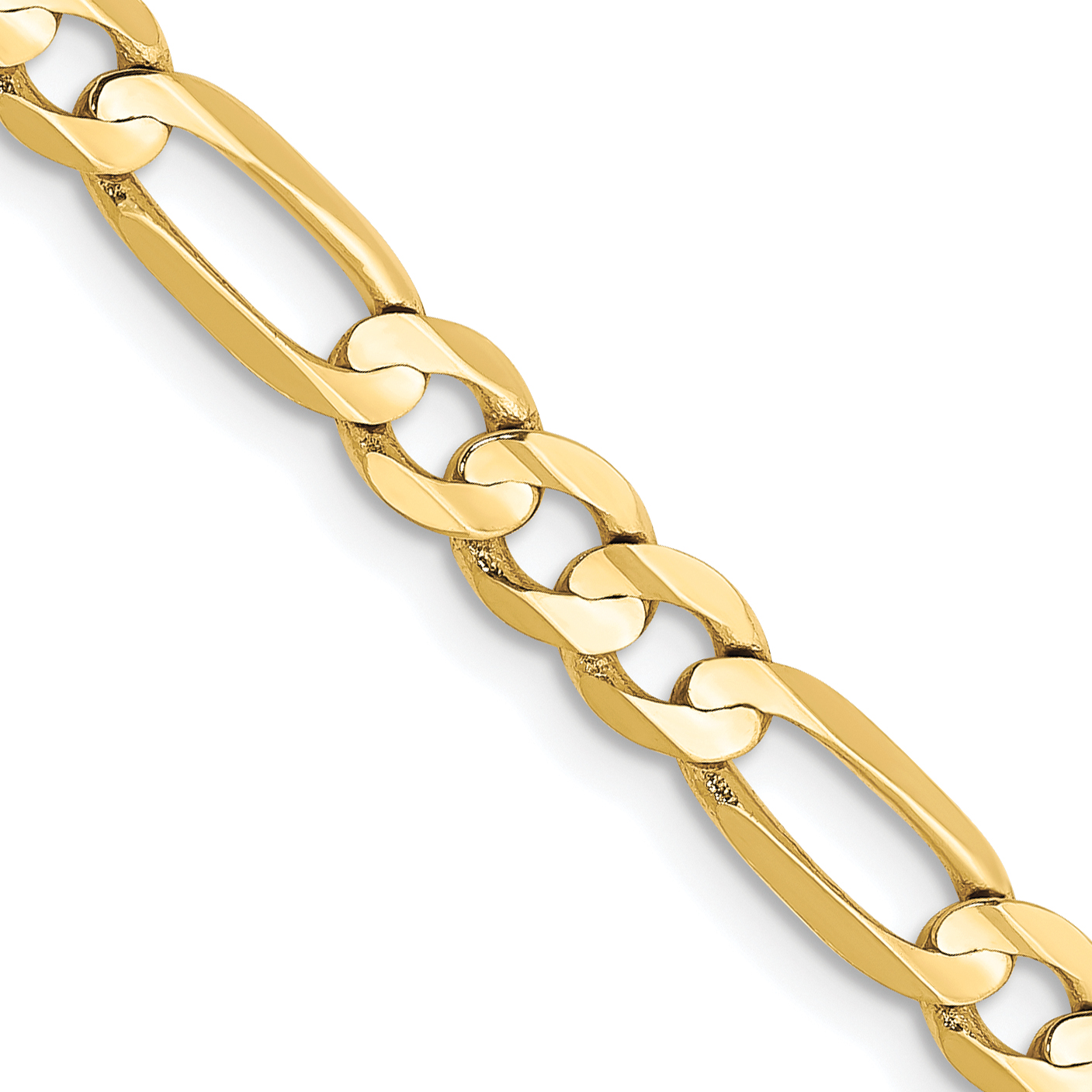 10k 4.5mm Concave Open Figaro Chain (10LF120-18)