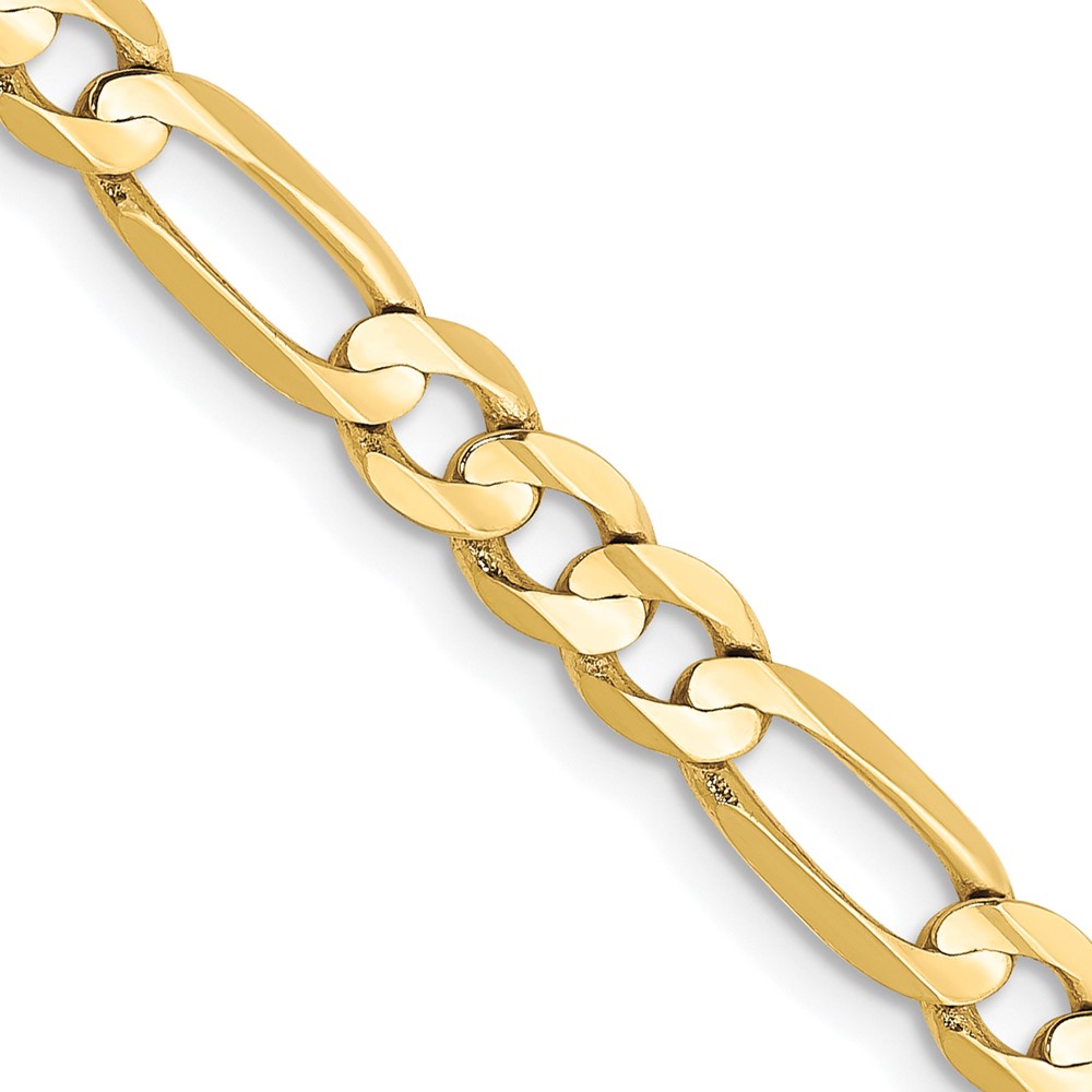 10k 4.5mm Concave Open Figaro Chain (10LF120-18)