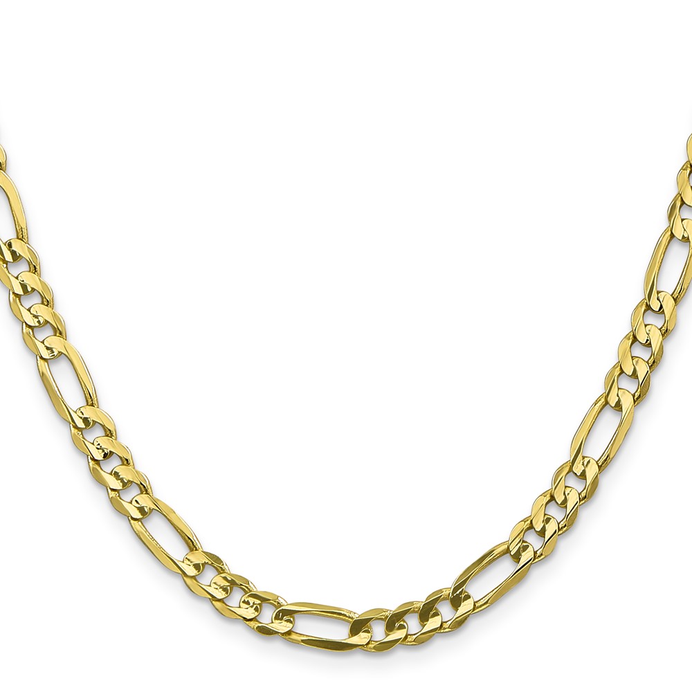 10k 5.5mm Concave Open Figaro Chain (10LF140-24)