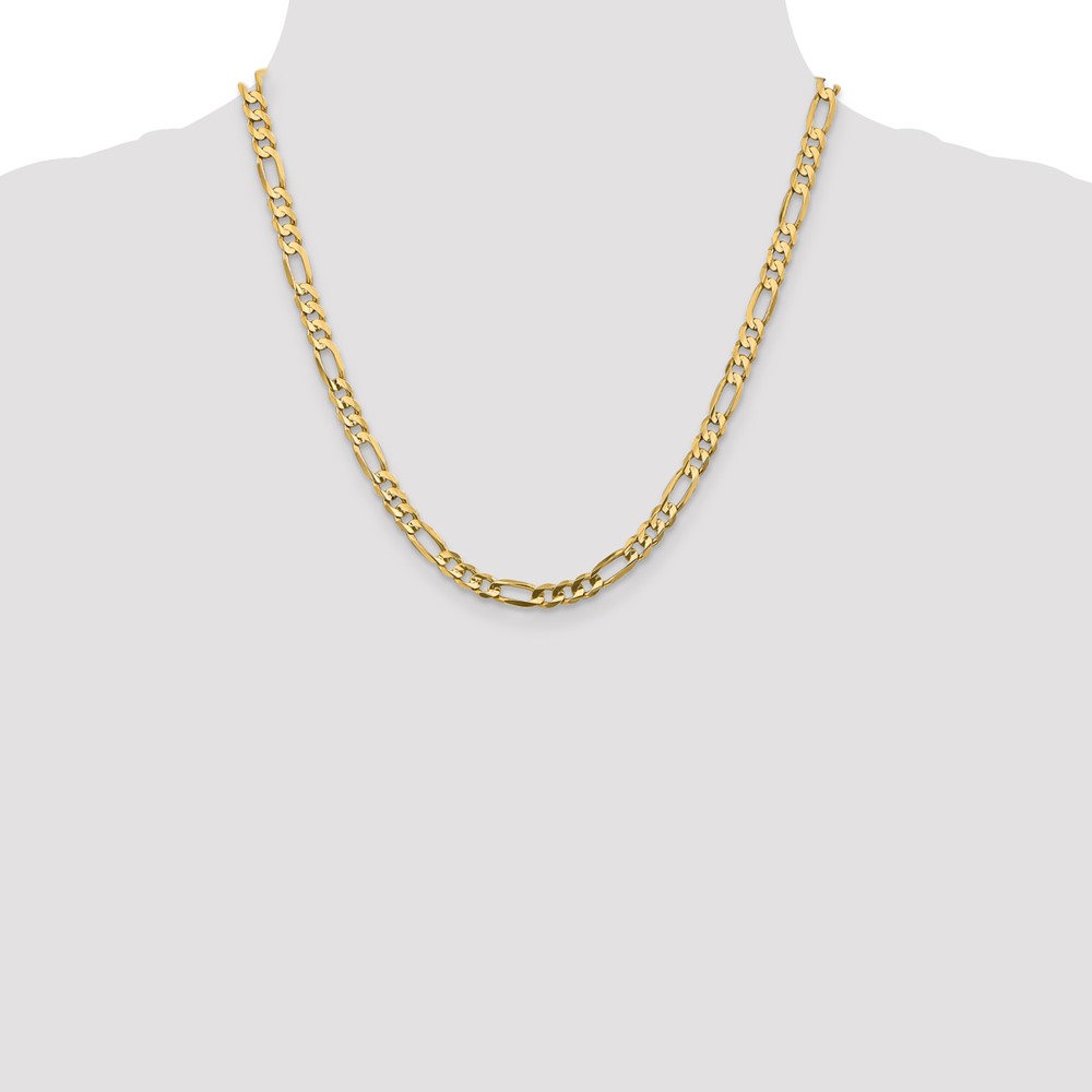 10k 5.5mm Concave Open Figaro Chain (10LF140-20)