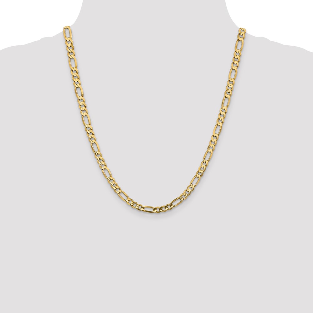 10k 5.5mm Concave Open Figaro Chain (10LF140-22)