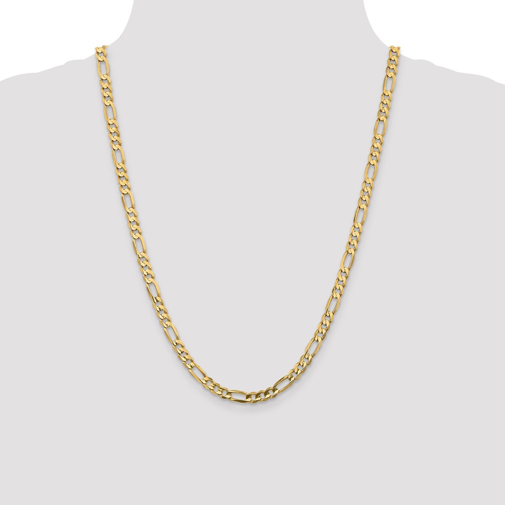 10k 5.5mm Concave Open Figaro Chain (10LF140-24)