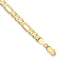 10K 5.5mm Concave Open Figaro Chain view 1