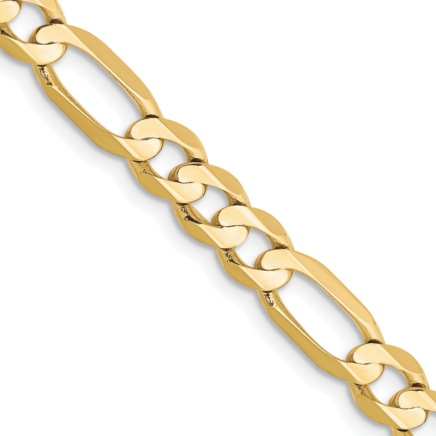 10k 5.5mm Concave Open Figaro Chain (10LF140-20)