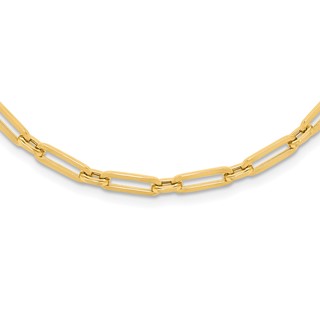 Leslie's 10K Polished Flat Oval Link Necklace