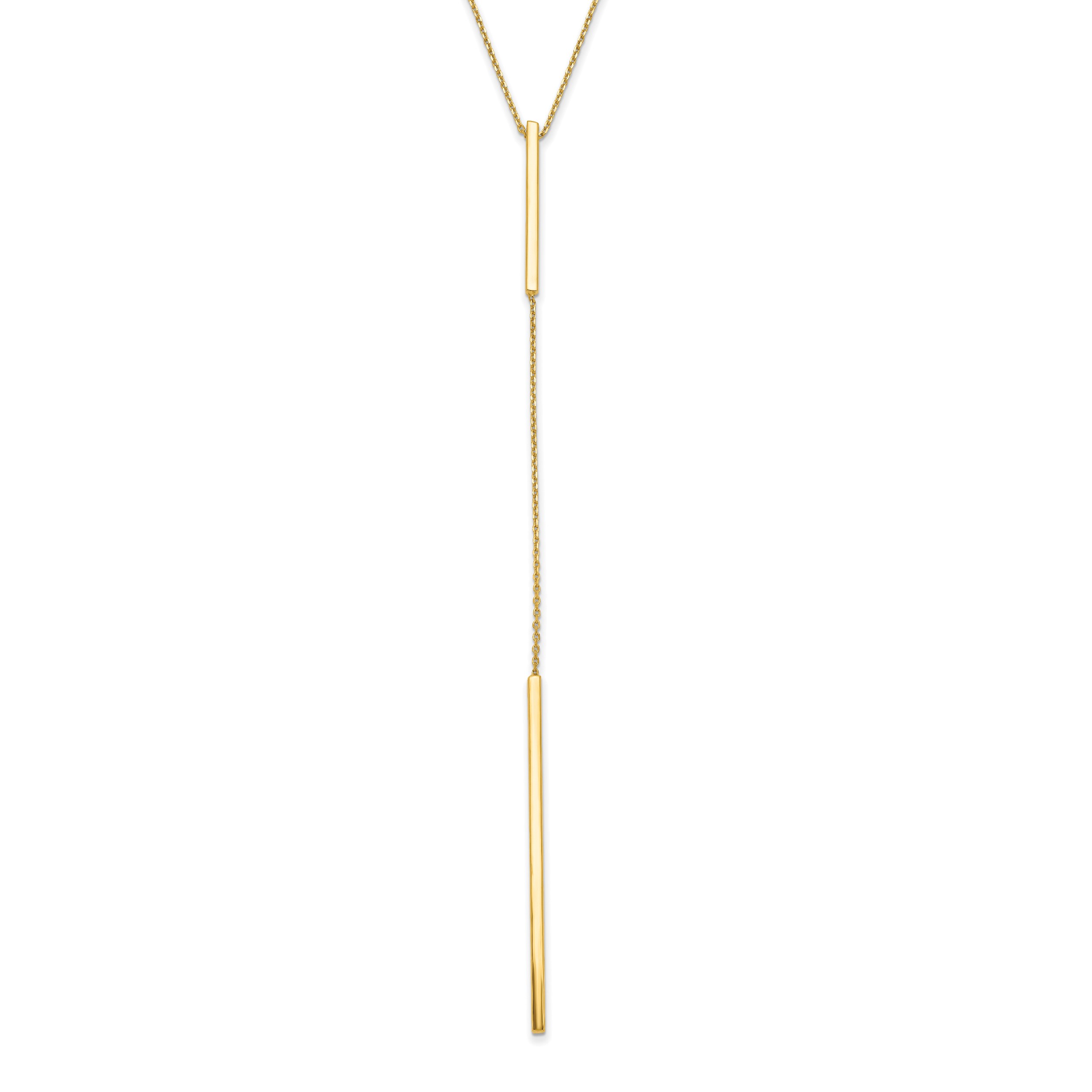Sleek Y-Bar Drop Necklace