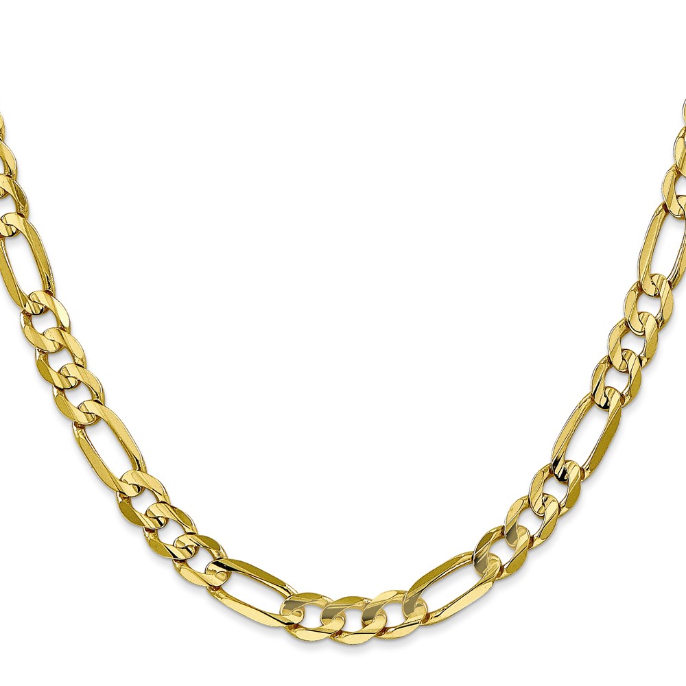 10k 6mm Concave Open Figaro Chain (10LF160-20)