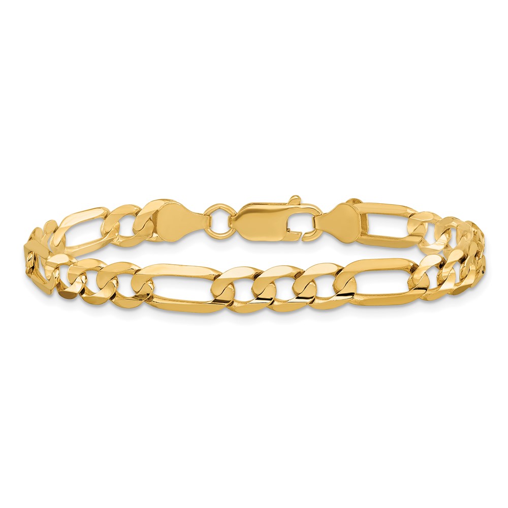 10k 6mm Concave Open Figaro Chain (10LF160-7)
