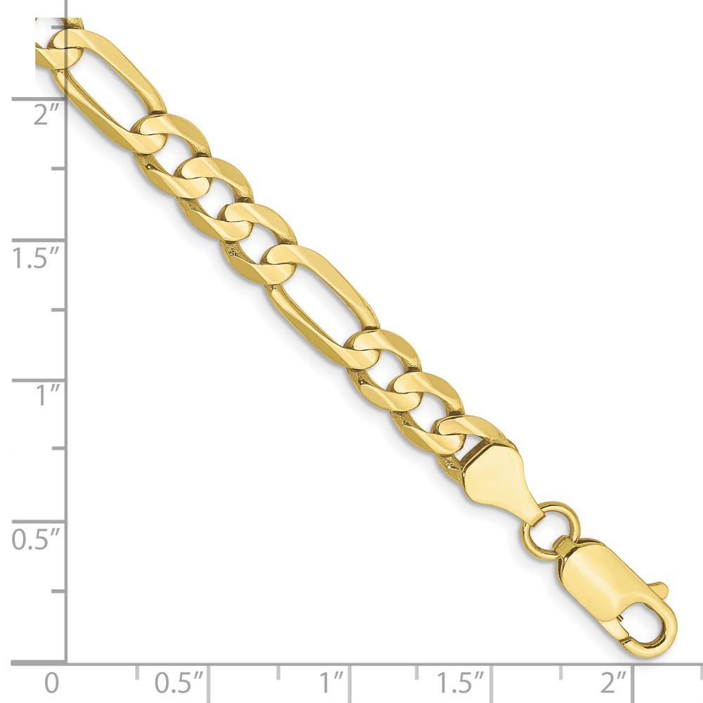 10k 6mm Concave Open Figaro Chain (10LF160-7)