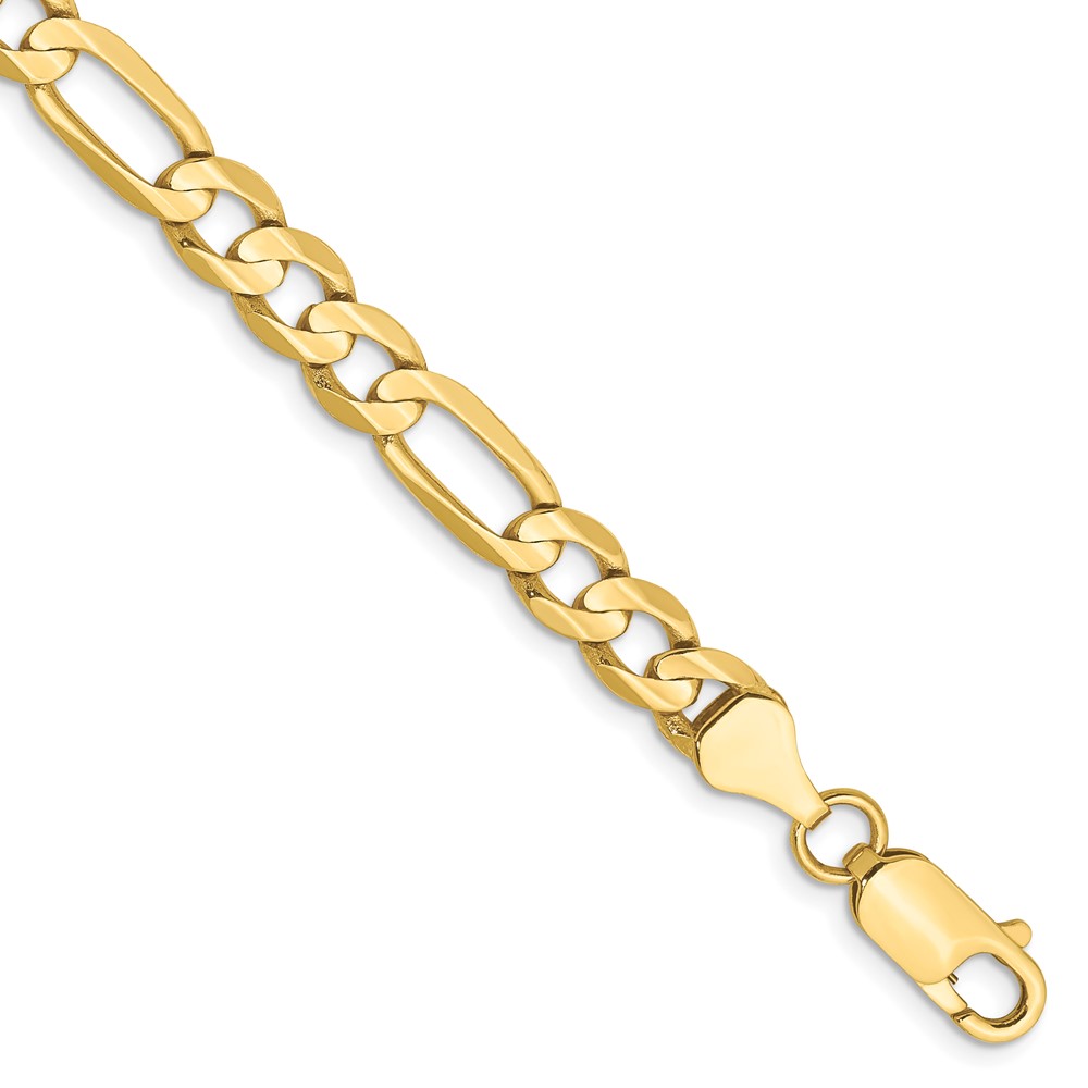 10k 6mm Concave Open Figaro Chain (10LF160-7)