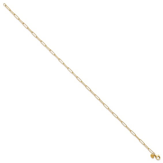 Leslie's 10K Polished Fancy Link Anklet