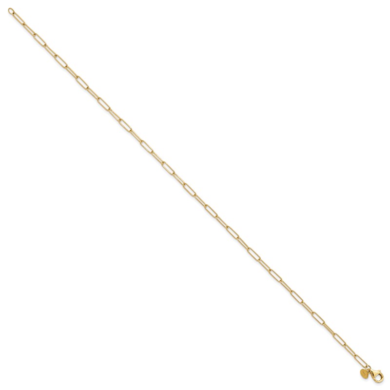 10K Polished Fancy Link Anklet