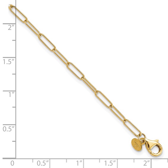 Leslie's 10K Polished Fancy Link Anklet