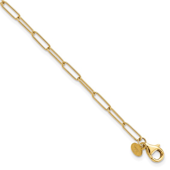 Leslie's 10K Polished Fancy Link Anklet