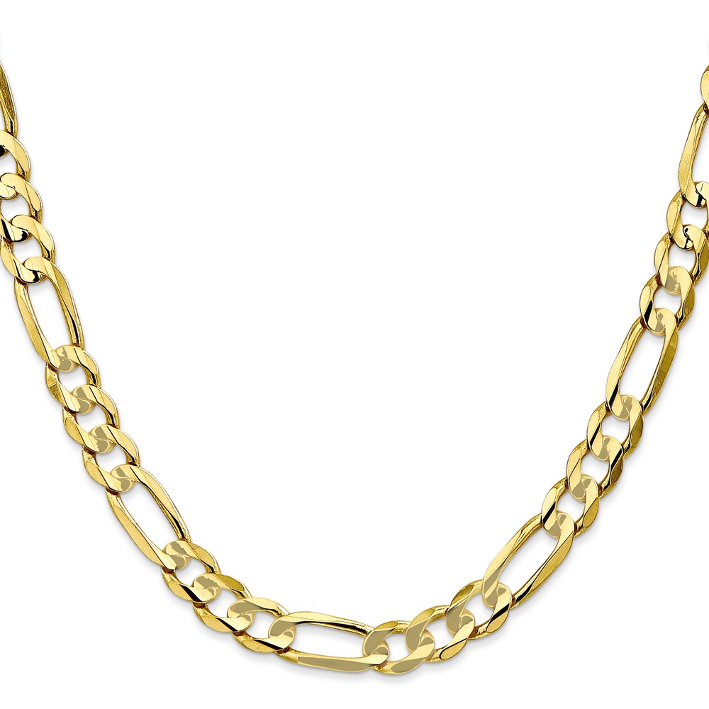 10k 6.75mm Concave Open Figaro Chain (10LF180-26)