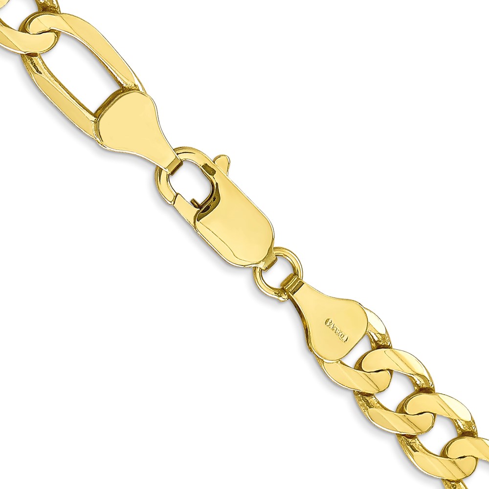 10k 6.75mm Concave Open Figaro Chain (10LF180-26)