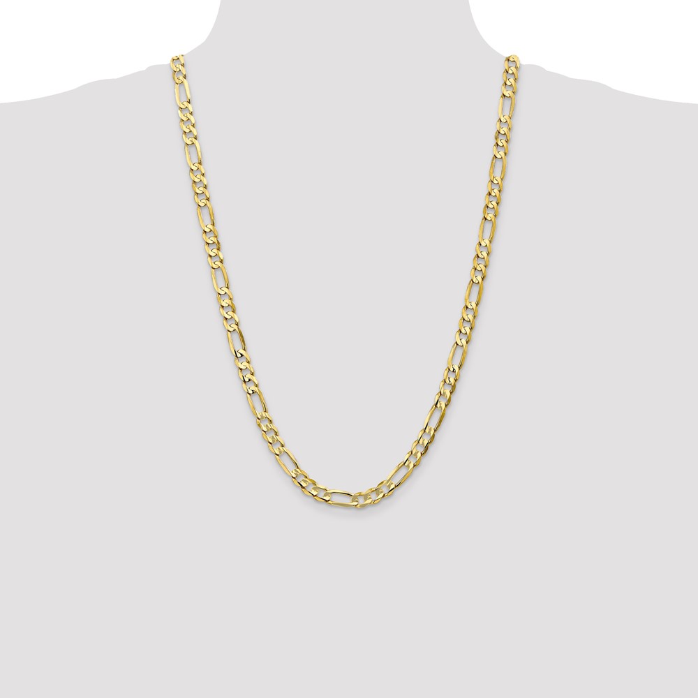 10k 6.75mm Concave Open Figaro Chain (10LF180-26)