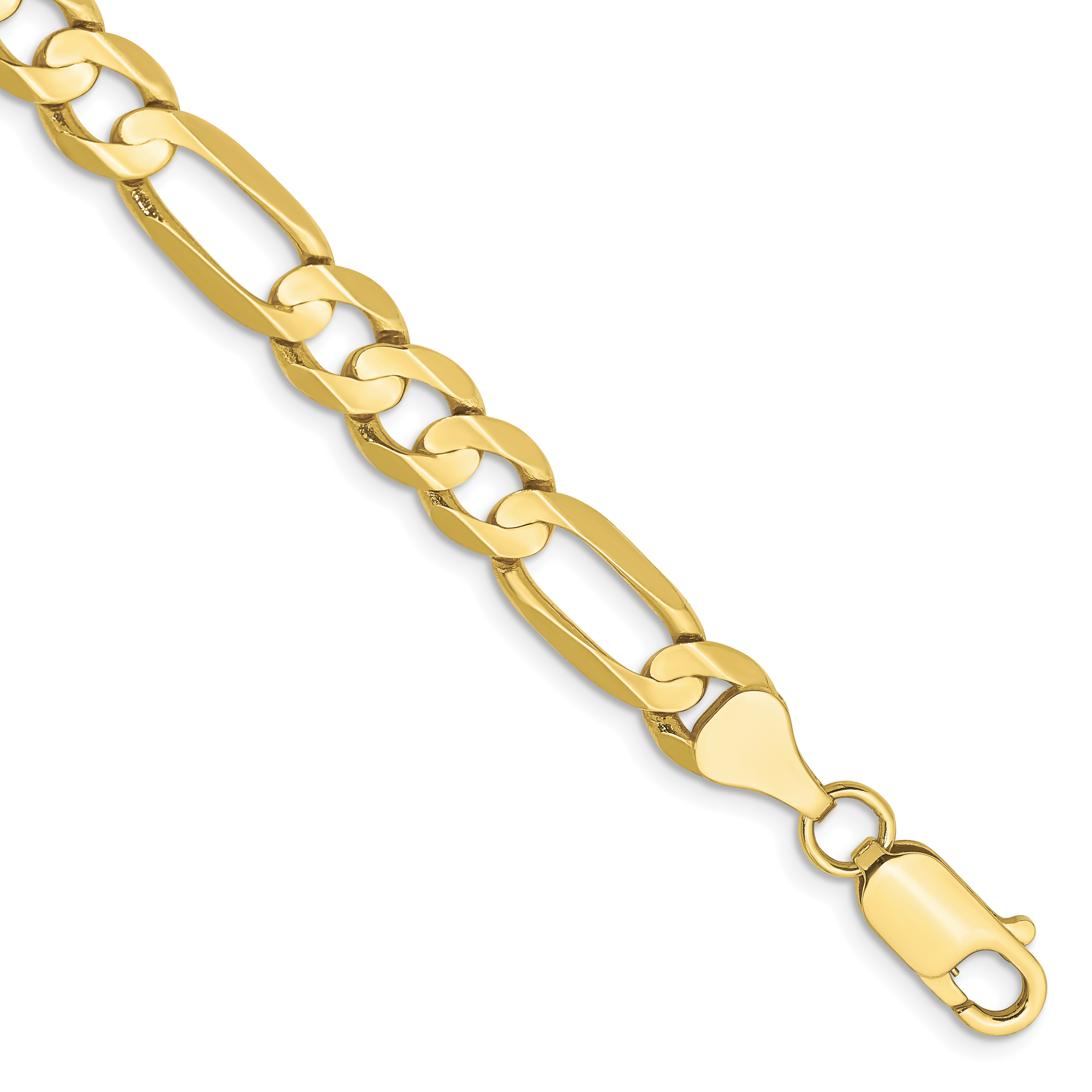 10k 6.75mm Concave Open Figaro Chain (10LF180-9)