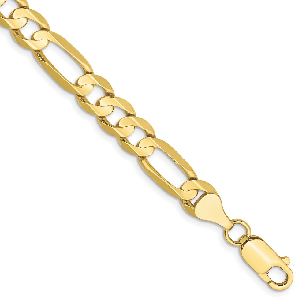10k 6.75mm Concave Open Figaro Chain (10LF180-9)