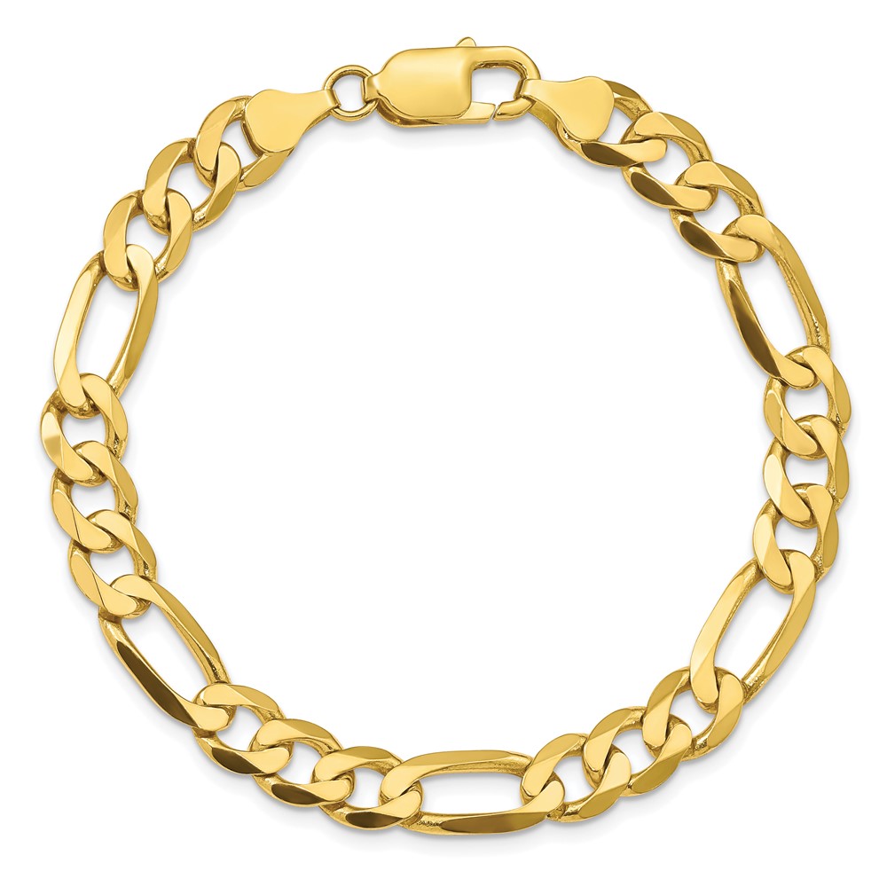10k 7.5mm Concave Open Figaro Chain (10LF200-8)