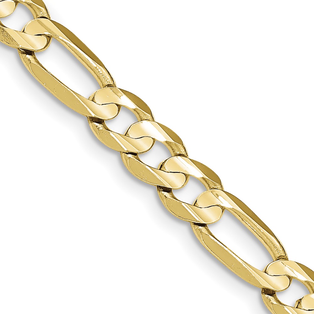 10k 7.5mm Concave Open Figaro Chain (10LF200-22)