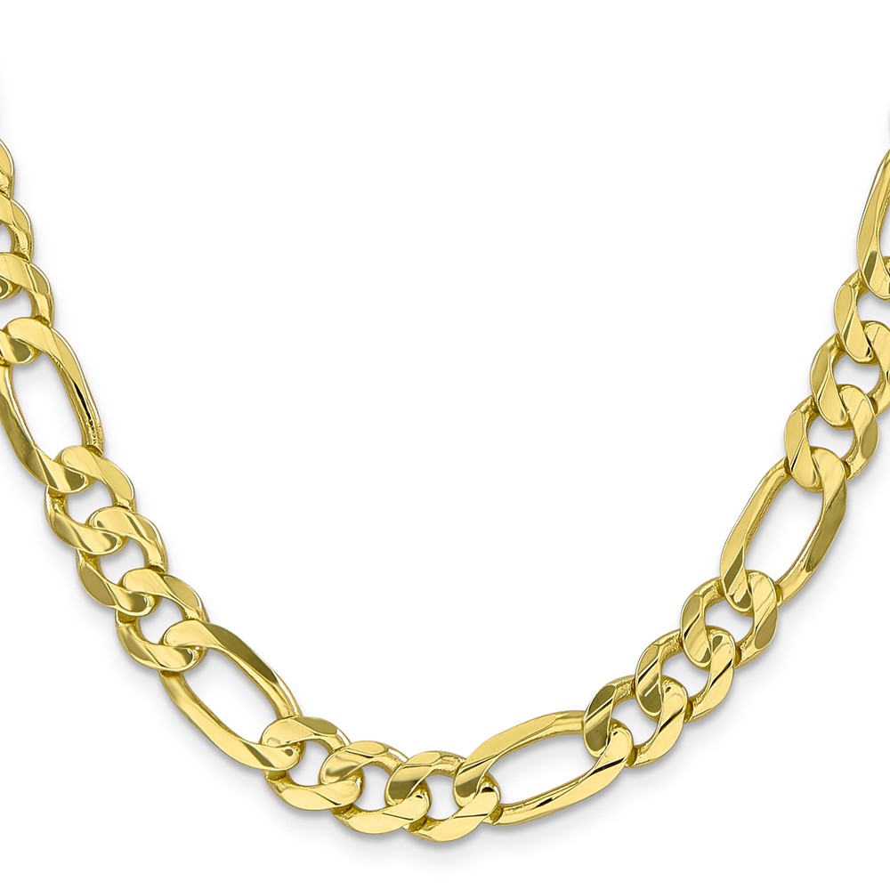 10k 8.75mm Concave Open Figaro Chain (10LF220-22)