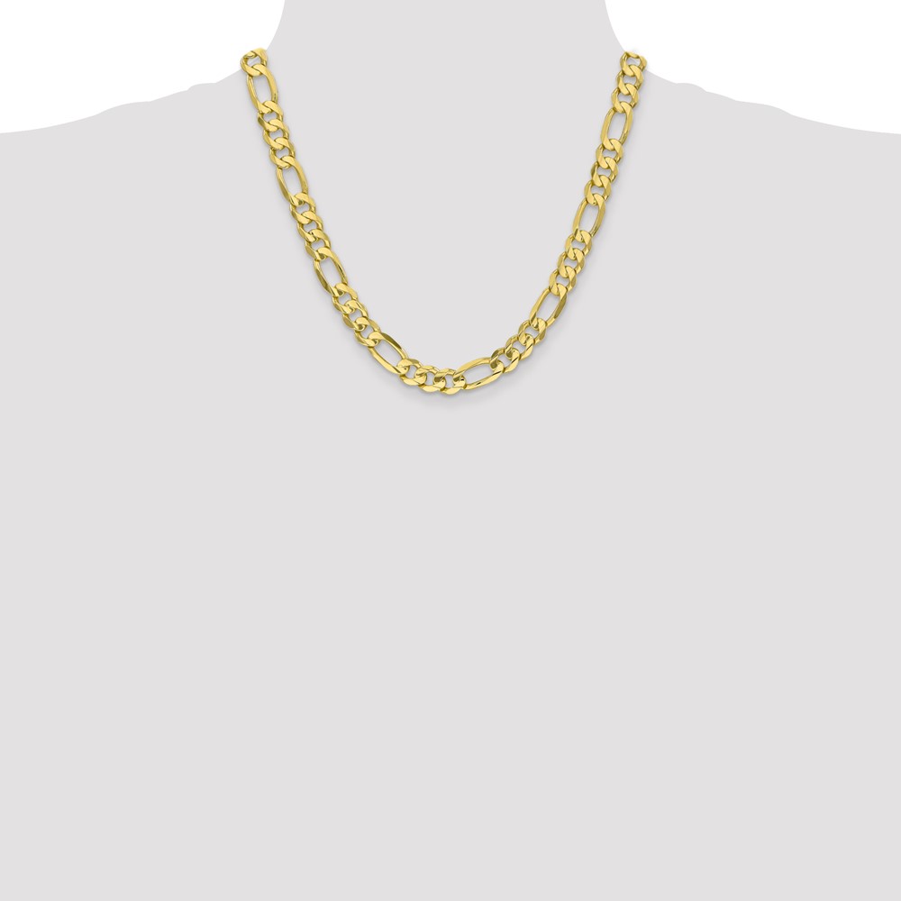 10k 8.75mm Concave Open Figaro Chain (10LF220-20)