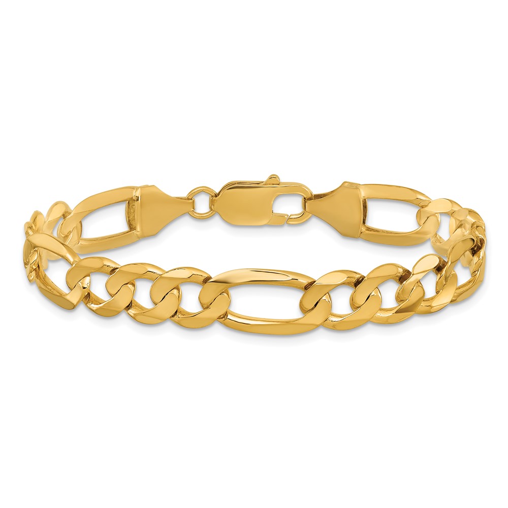 10k 8.75mm Concave Open Figaro Chain (10LF220-8)