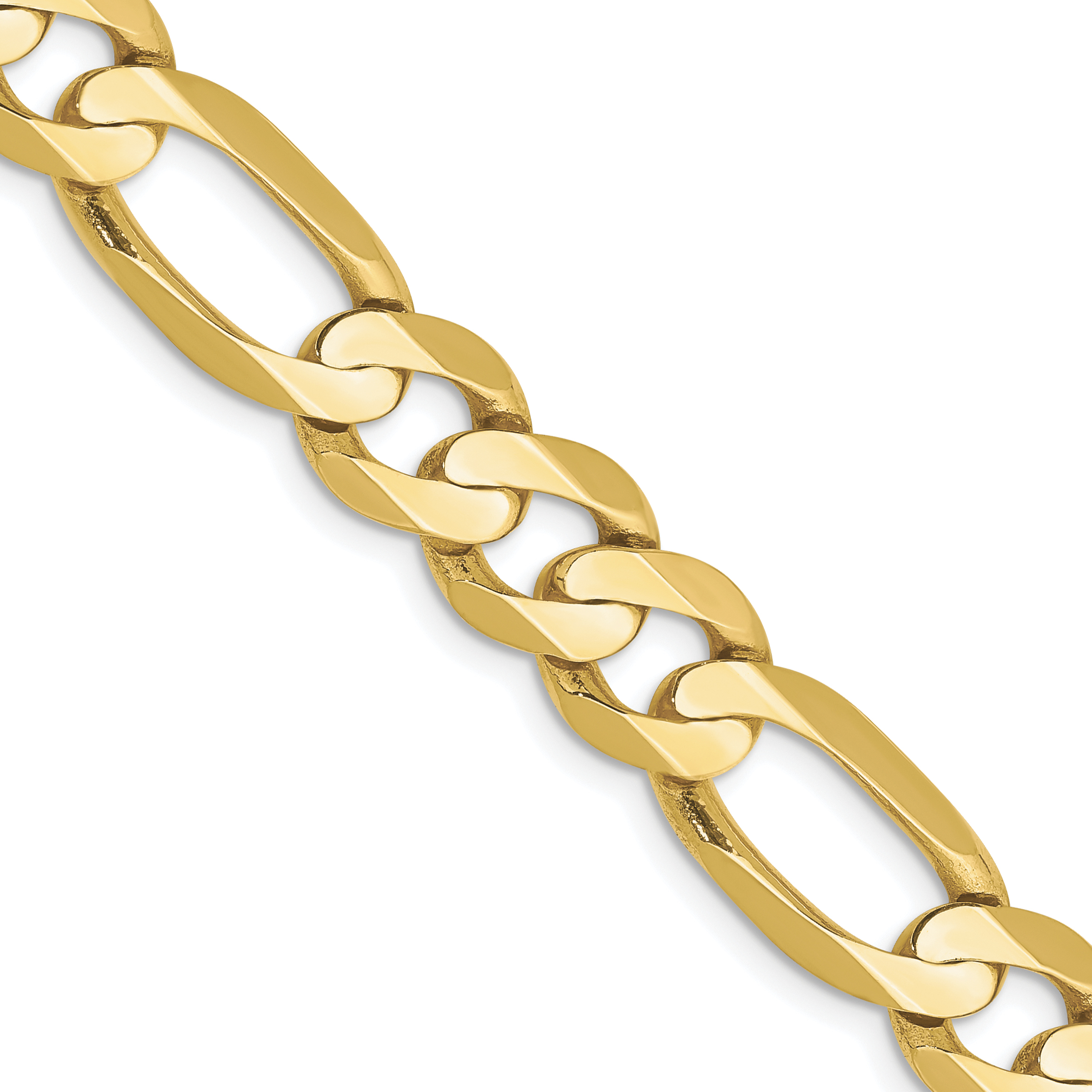 10k 8.75mm Concave Open Figaro Chain (10LF220-20)